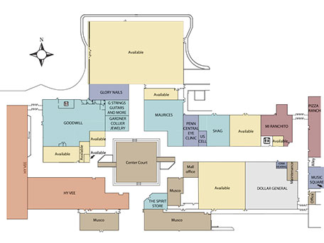 Penn Central Mall map